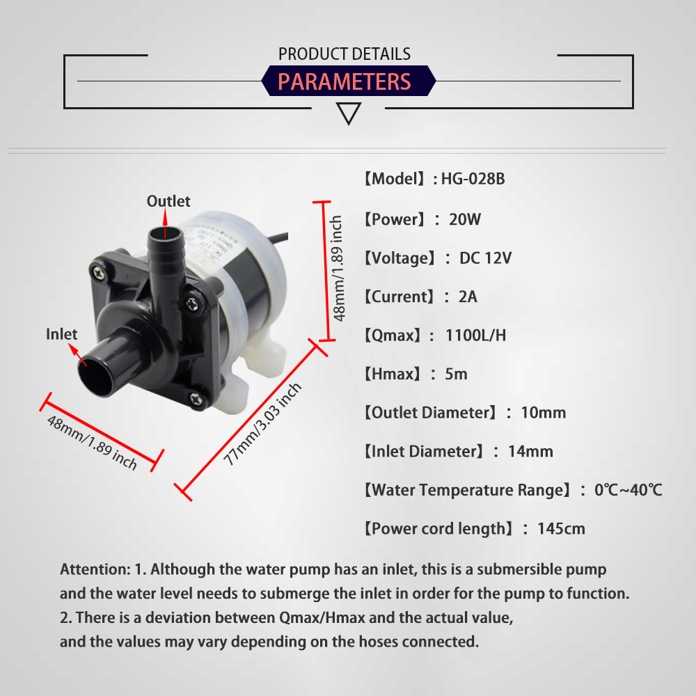 Petite pompe SubSN sans balais - Marine Aquarium Equipment avis et prix