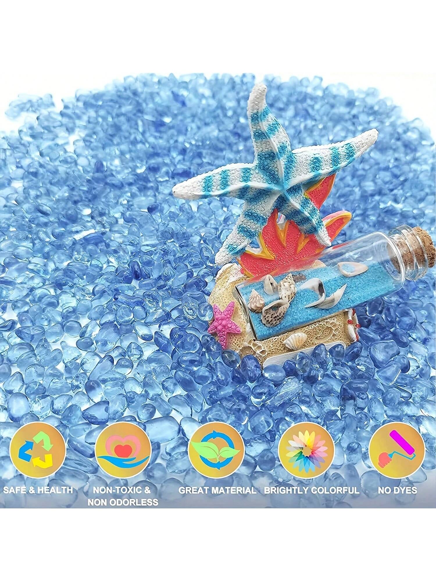 Gravier de verre bleu 3 4mm, p - Marine Aquarium Gravel avis et prix